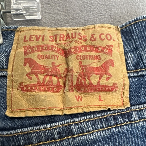 Levi's 502 Jeans Tapered Fit Stretch Denim Mens Big & Tall Size 46x34 Blue - Picture 4 of 11